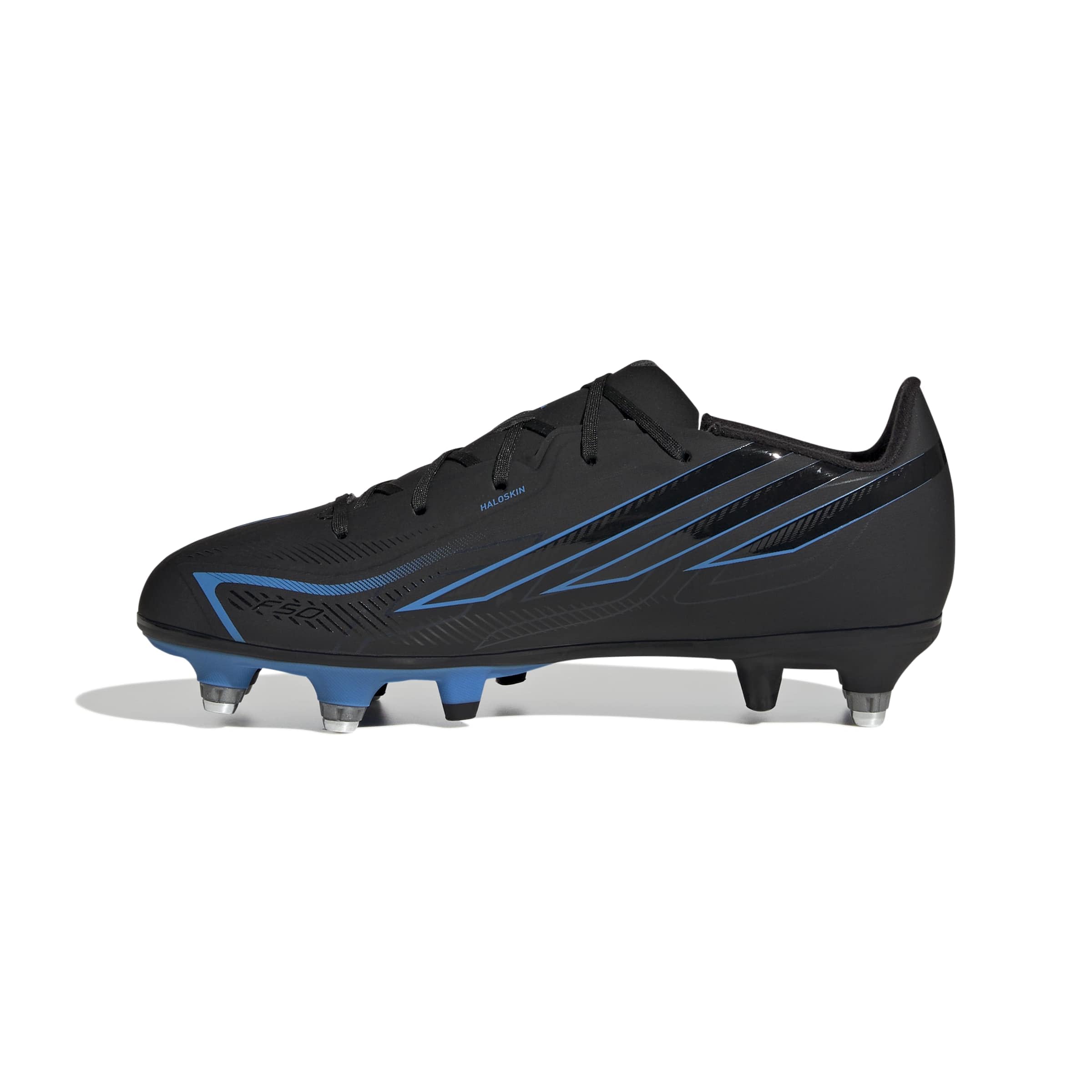 Adidas Boys Kids' F50 Hyperfast League Soft-Ground Football Boots - Black/Blue - 5.5 (38.7)