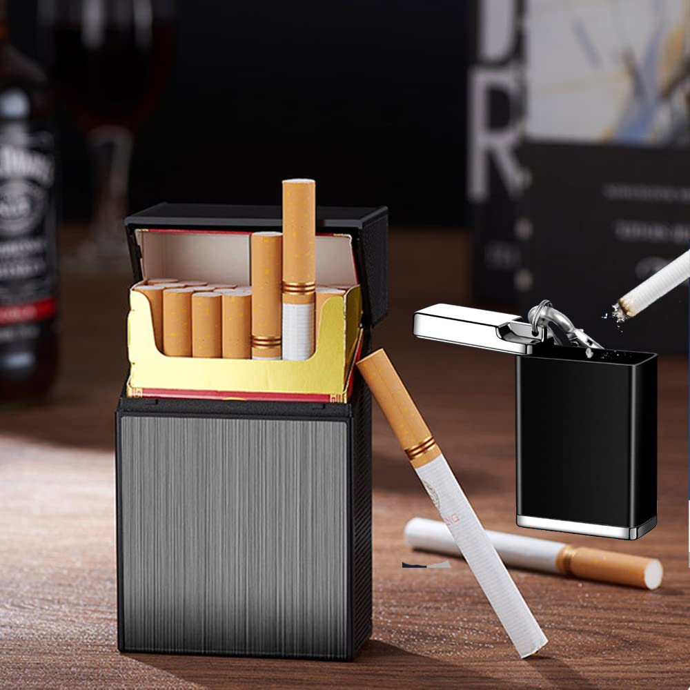 Portable pocket ashtray key chain+waterproof and pressure-proof cigarette box 85mm(capacity of 20 cigarettes in cigarette box