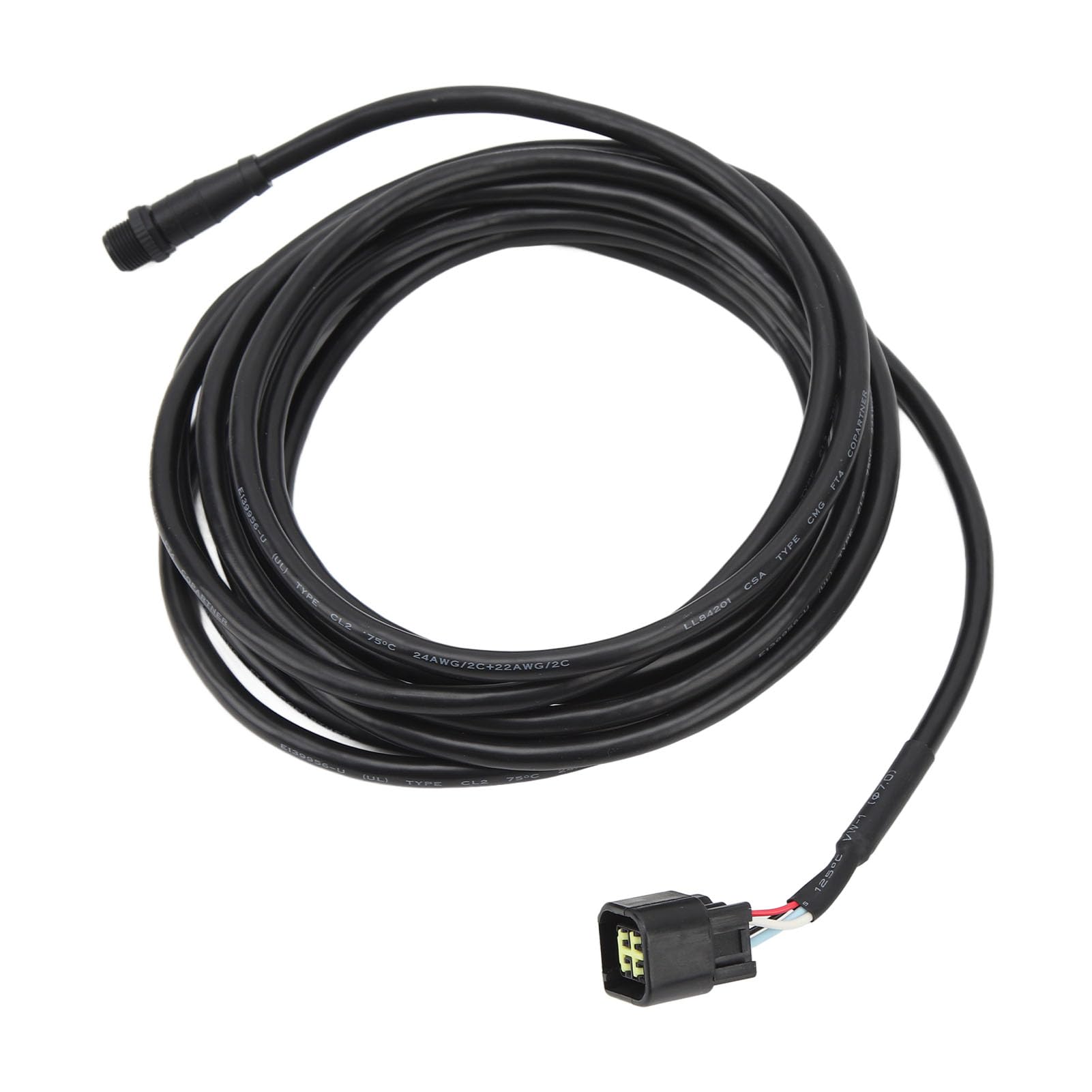 Cables NMEA 2000 de 4,5 m, cable troncal o de derivación NMEA 2000, cable impermeable IP67 de 5 pines con adaptador en T para interfaz de motor, negro, resistente al desgaste y de