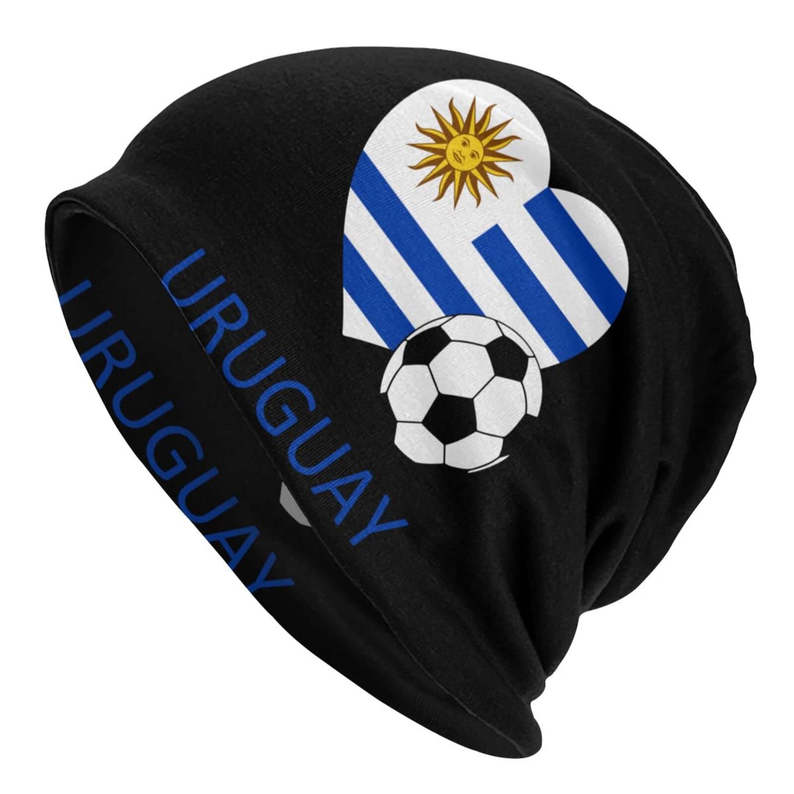 CUTEDWARF Love Uruguay Soccer Beanie Skull Caps Knit Hat Soft Balaclava Baggy Hats Outdoor for Mens Womens