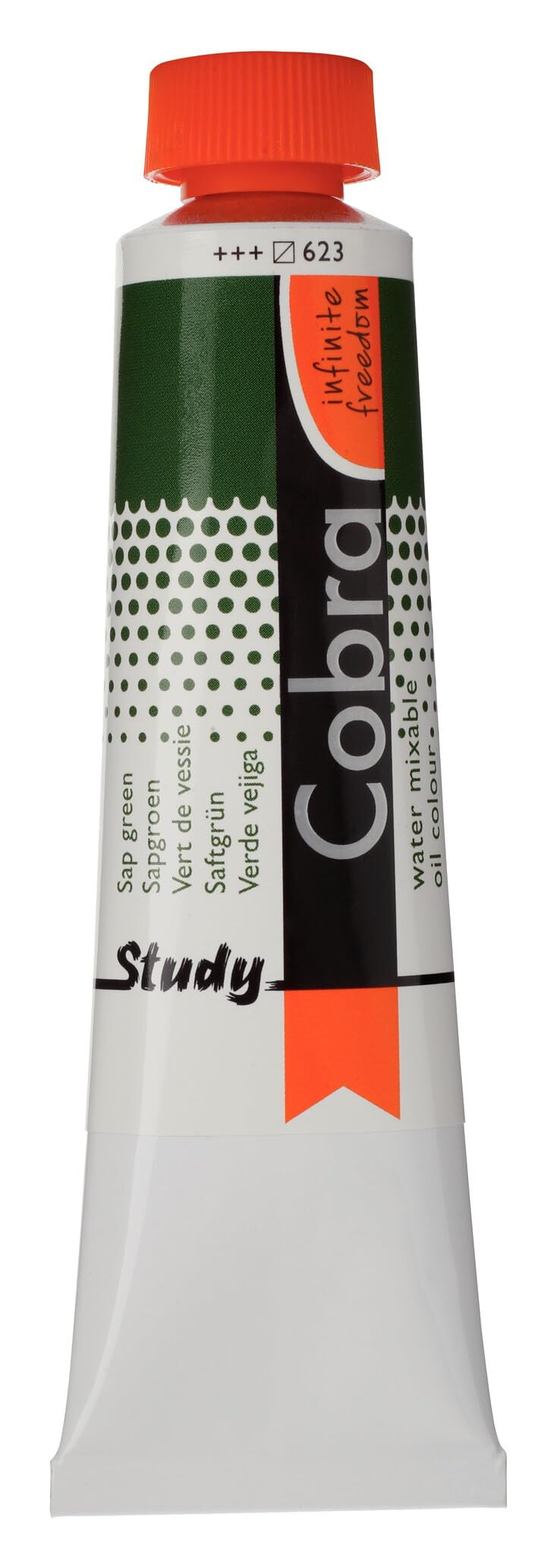 Cobra Sap Green Study Water Mixable Oil Colour - 623 - High-Quality Pigments - Excellent Lightfastness - 40 Ml Tube 40Ml