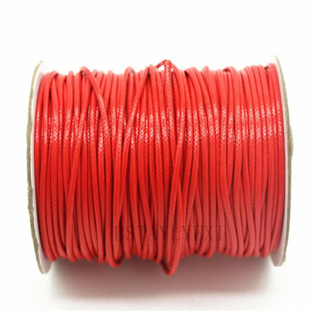 Selección de cordón Grueso de algodón Encerado 2,5-5 mm, Hilo Redondo Encerado para joyería y Accesorios llamativos.