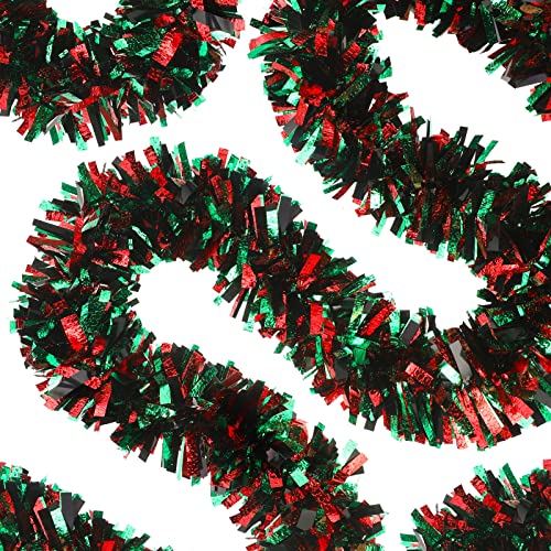 Dingion 26.2 Feet Kwanzaa Tinsel Garland Happy Kwanzaa Garland African Holiday Decoration Metallic Tinsel Twist Garland Artificial Garland Kwanzaa Party Decorations, Red, Green And Black Skkepp014S6 #TOP8