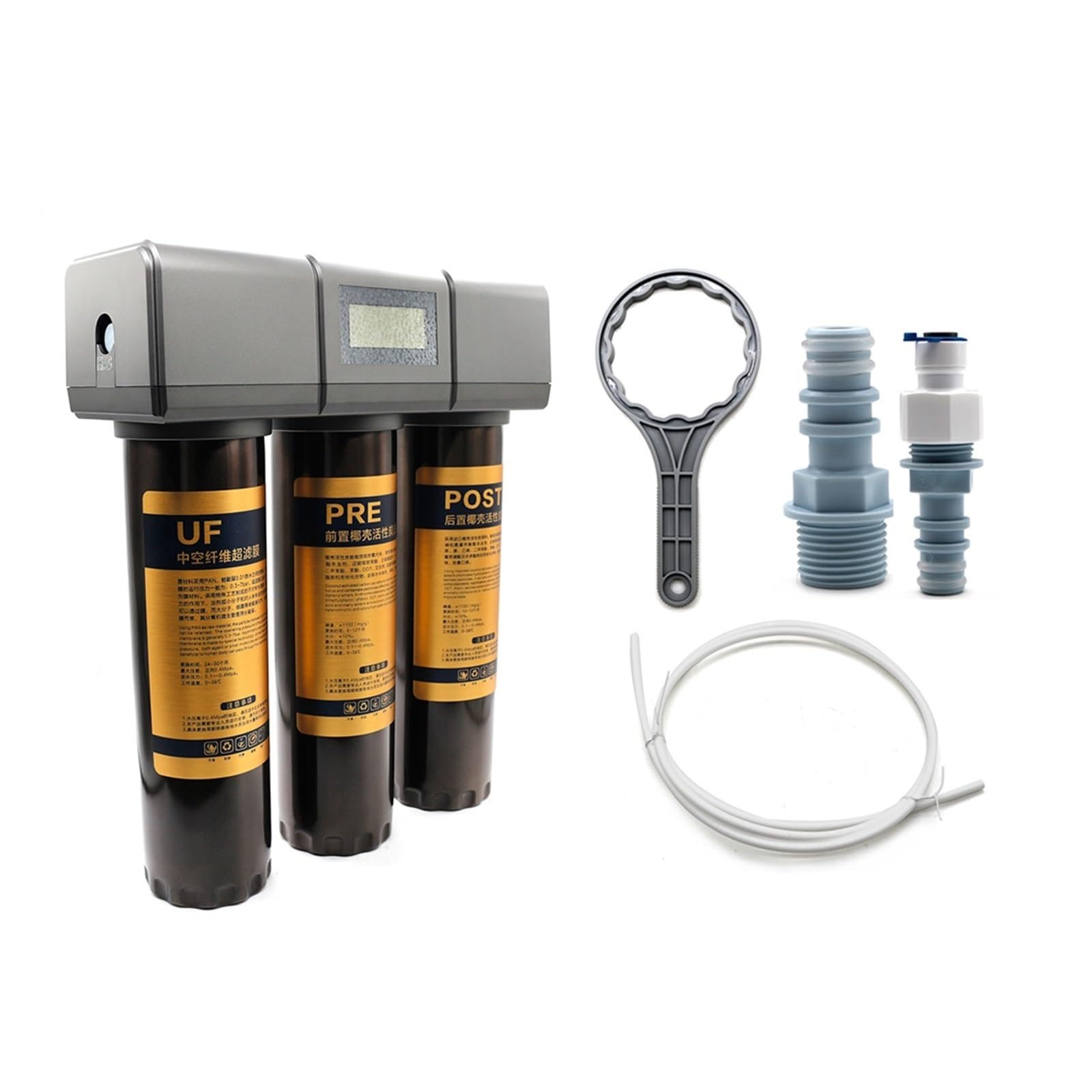 System filtracji wody pod zlewem Filtr do oczyszczania wody pitnej ze stali nierdzewnej, 3-stopniowy system filtrów do wody dla domu