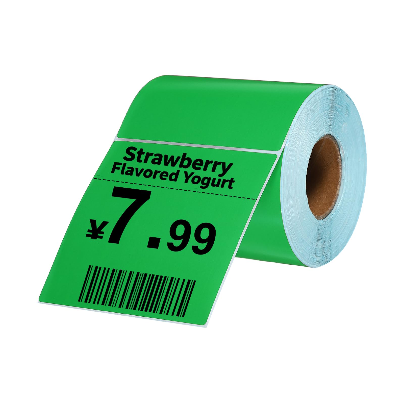PATIKIL 500 Pcs Thermal Labels, 3.94x3.94 Inch Thermal Printer Labels Stickers Self Adhesive Tags Rectangle Paper Roll Small for Printer Shipping Label Mailing UPS Barcode Address, Green
