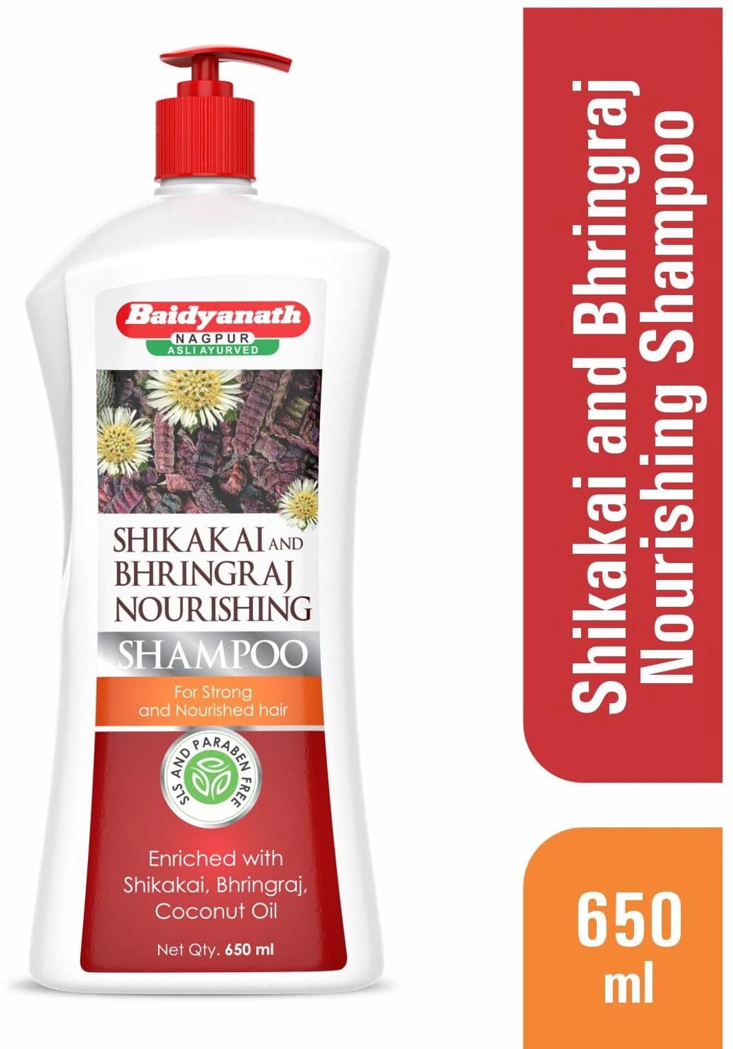 Baidyanath Asli Ayurved Shikakai and Bhringraj Nourishing Shampoo - 650 ml | Hair Strong Shampoo | Coconut Oil | Sulfate & Paraben Free — Amazon image 4