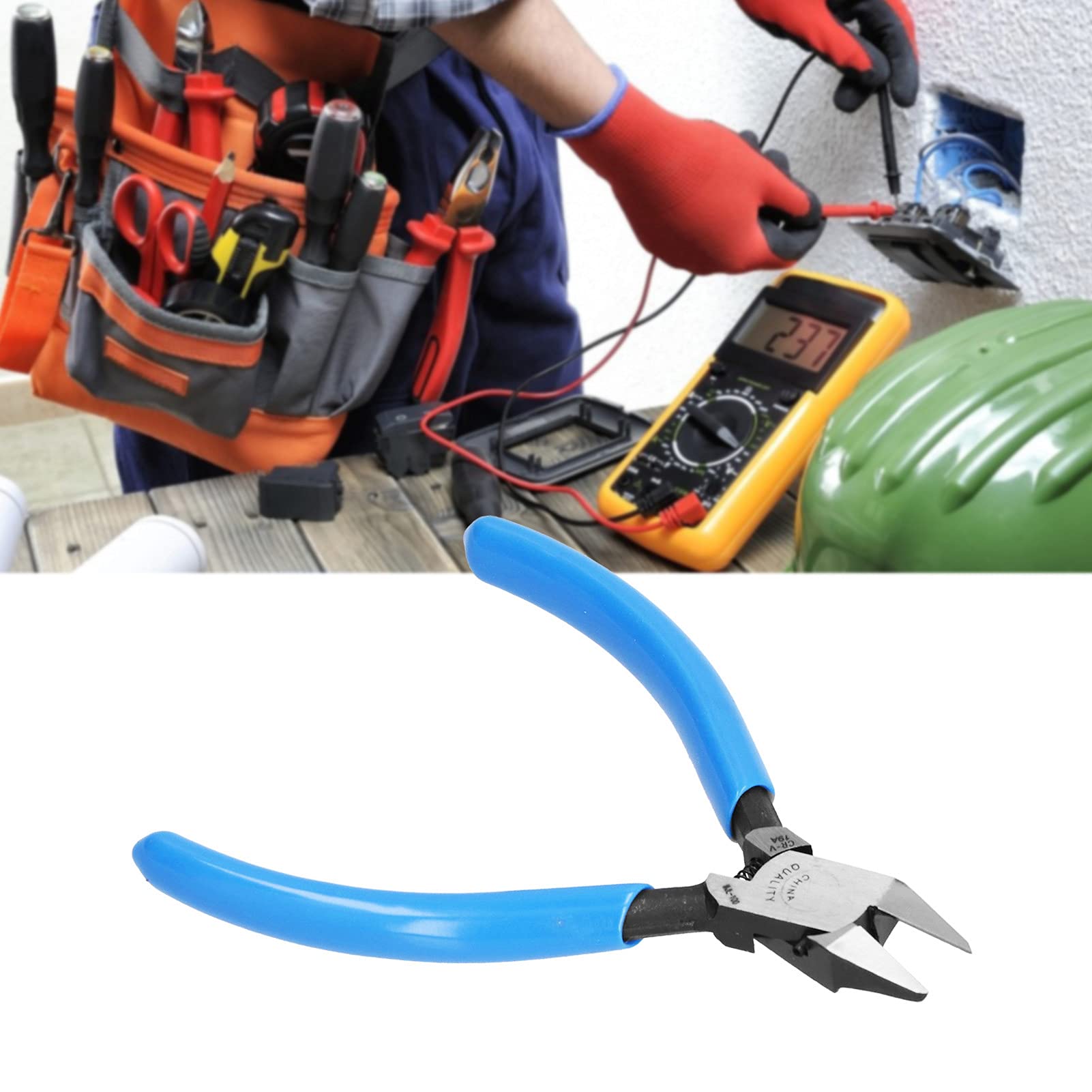 Zestaw profesjonalnych szczypiec kombinowanych DIY do napraw, obcinak do drutu, mini cięcie, obcinaki, szczypce do cięcia drutu, szczypce do dysz klasy przemysłowej MJL-100 (kolor: niebieski)