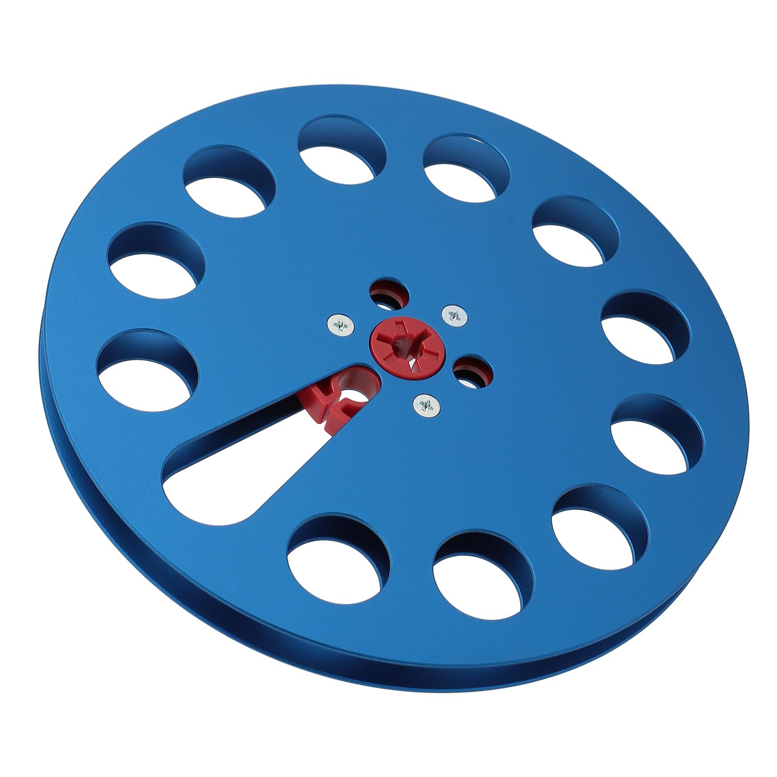 7 x 1/4 Empty Take Up Reel to Reel Hub, Aluminum Alloy 1/4 7 Inch 11 Holes Empty Tape Reel for Recording Open Reel Sound Tape Empty Disc Open Reel Machine (Blue)