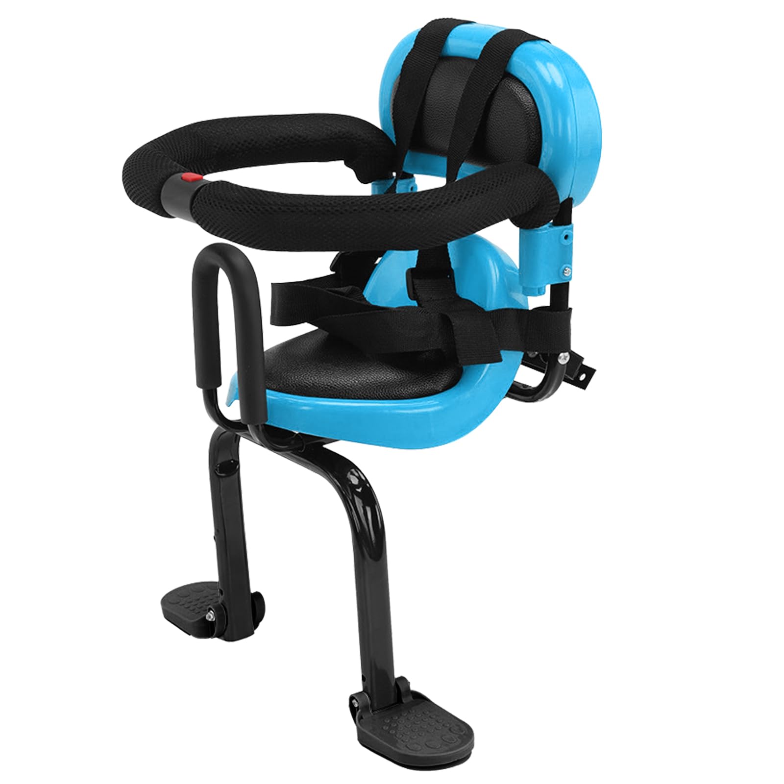 ACAGALA Back Mounted Child Bike Seat Toddler Bike Seat with U-Shaped Guardrail Folding Footrest and Safety Belt