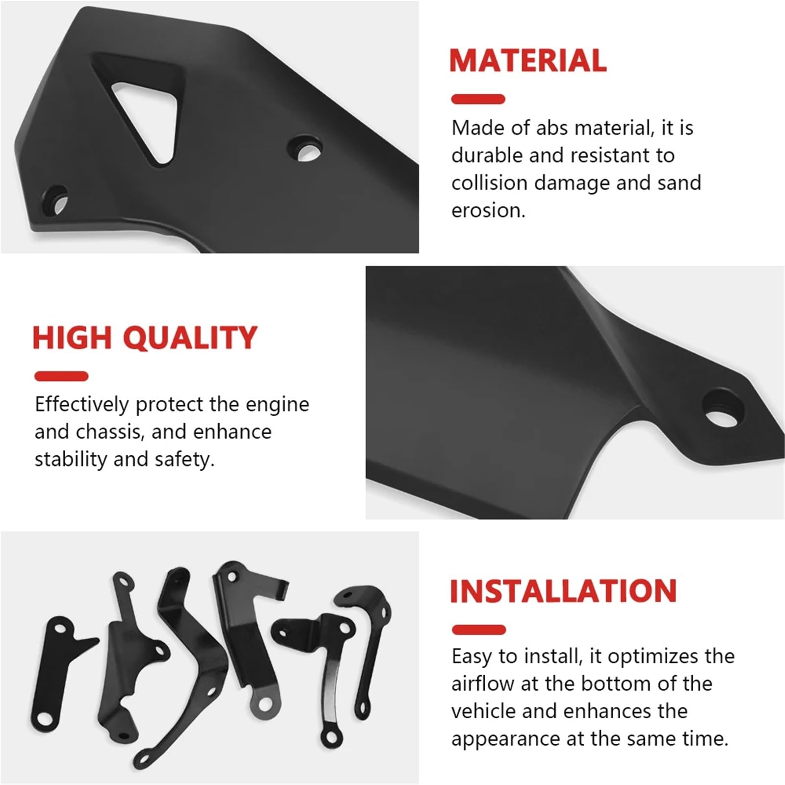 Compatible con CB1000 Hornet 2025 CB 1000 SP, Placa Protectora de chasis Motocicleta, Motor Deflector Aire Moto Carenado Deflector de Viento
