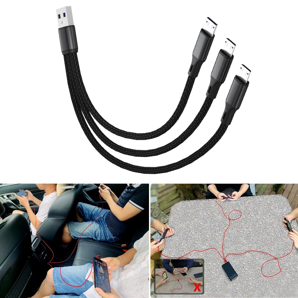 USB 2.0 typ A męski na 3 Micro USB męski kabel do ładowania kabel zasilający