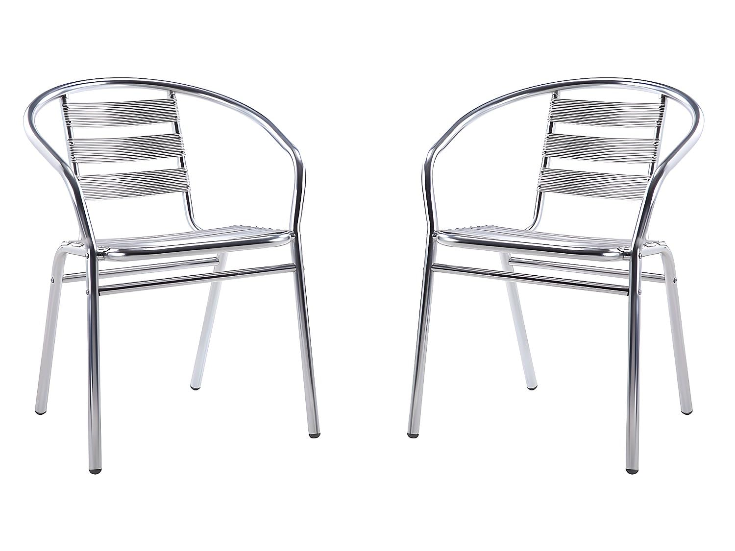 Venta-Unica - Conjunto de 2 sillas de jardÌn de Aluminio - Montmartre