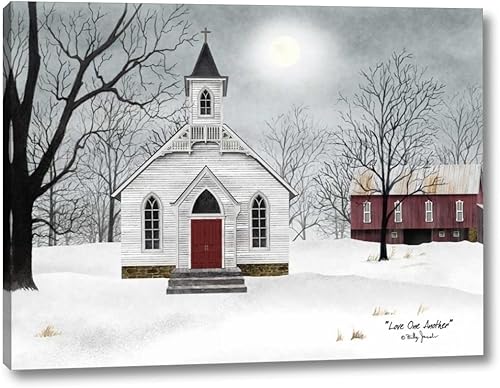 Billy Jacobs - Lienzo impreso con diseño de Love One Another de 12 x 16 pulgadas, listo para colgar