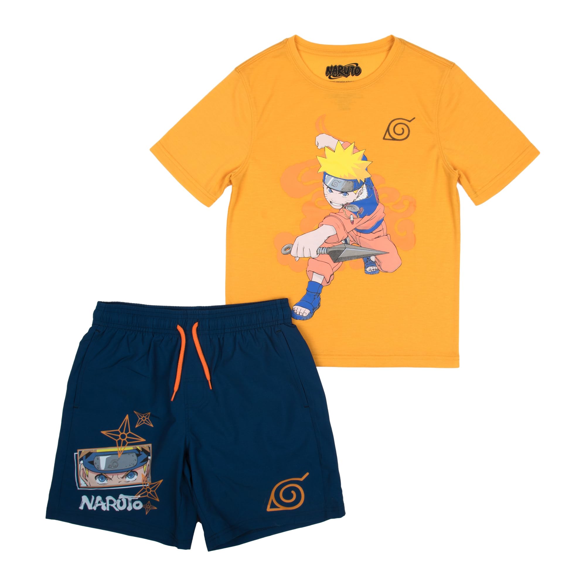 BioworldNaruto Boy's Short Sleeve Performance Tee & Lounge Shorts Combo Set