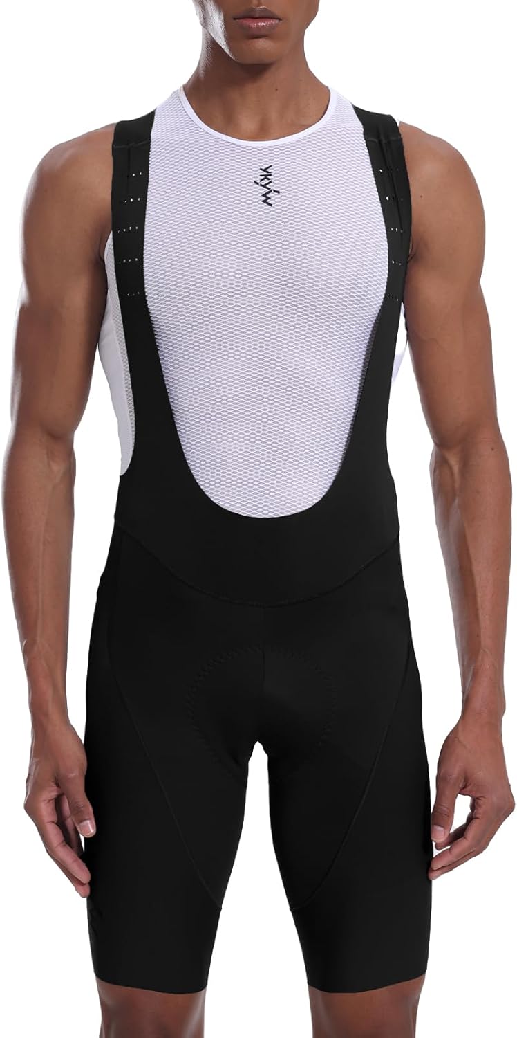 YKYWBIKE Cycling Bibs Men,Elastic Interface Padded Cycling Bib Shorts,Breathable Road Bike Bib Shorts,Biking Bib Short Men - Image 2