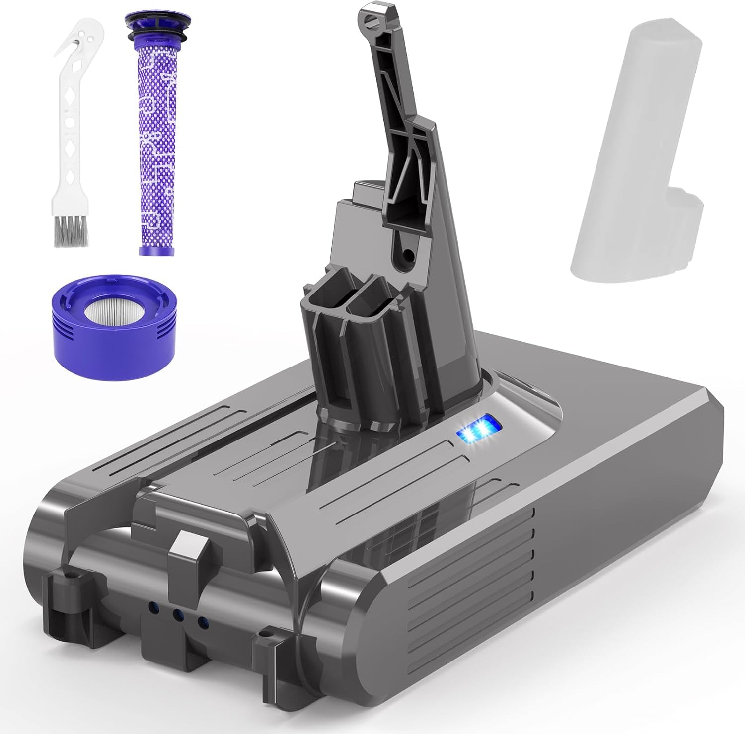 KEATFE 互換ダイソン V8 バッテリー 互换 dyson V8 ダイソン 掃除機 バッテリー交換 4600mAh 21.6v For V8/SV10 取り付けが簡単で、持続力が強い など 、コストパフォーマンスが高い、PSE登録済