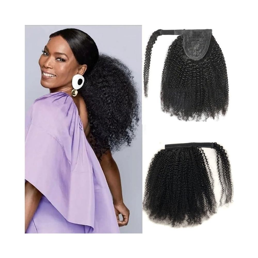 Koński ogon Przedłużanie włosów Afro w kręcone kucyki, 8-24" Clip-in Remy Human Hair(24inch 110g)