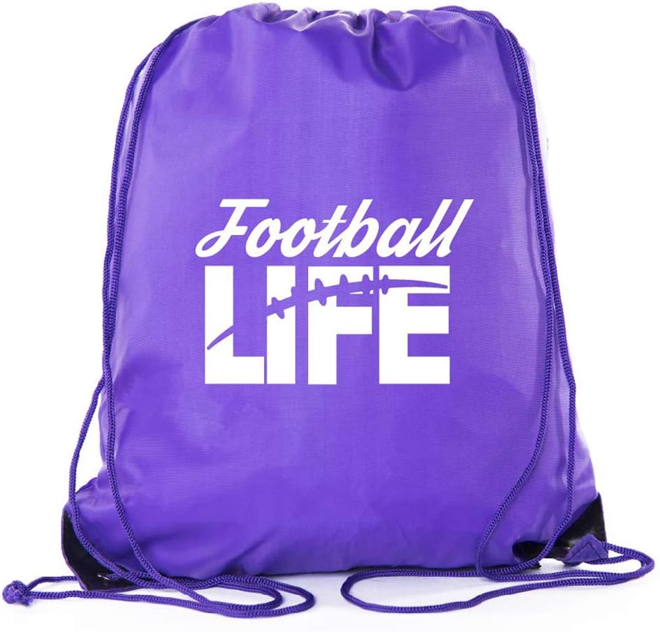 Mato & Hash Football Party Bags| Football Drawstring Cinch Backpacks for Team Events, Birthdays, and More! - 10PK Athletic Gold CA2500FOOTBALL S4