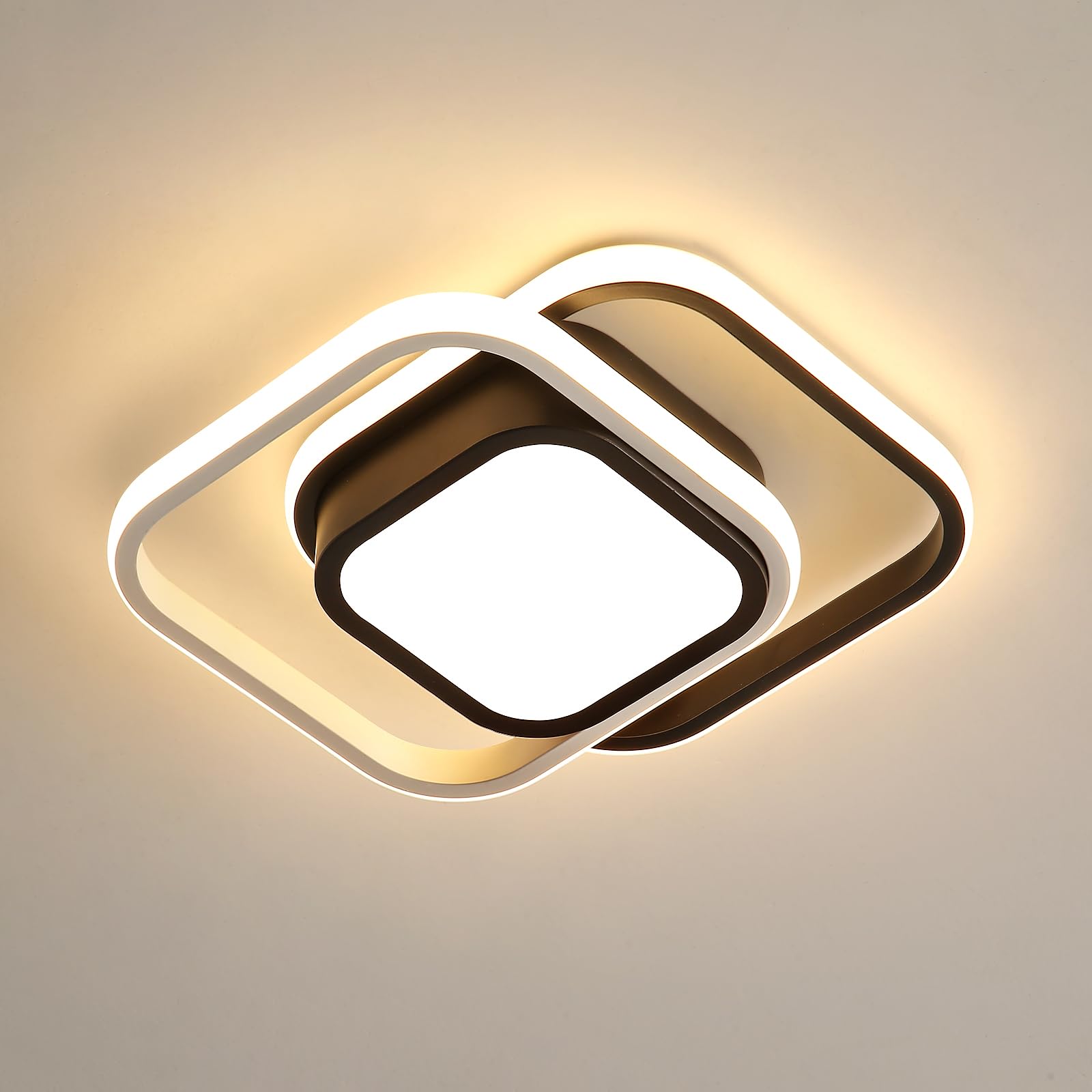 Dorlink LED Ceiling Lights, 2 Squares Flush Mount Ceiling Lighting