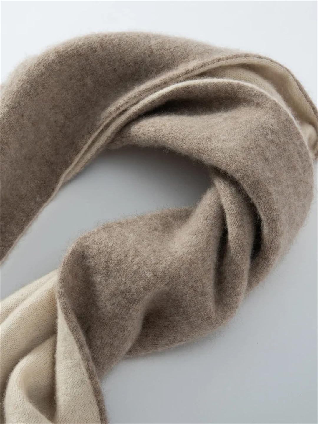 Bufanda de cachemira de punto suave y cálida de invierno de color liso para mujer, chales de dos lados