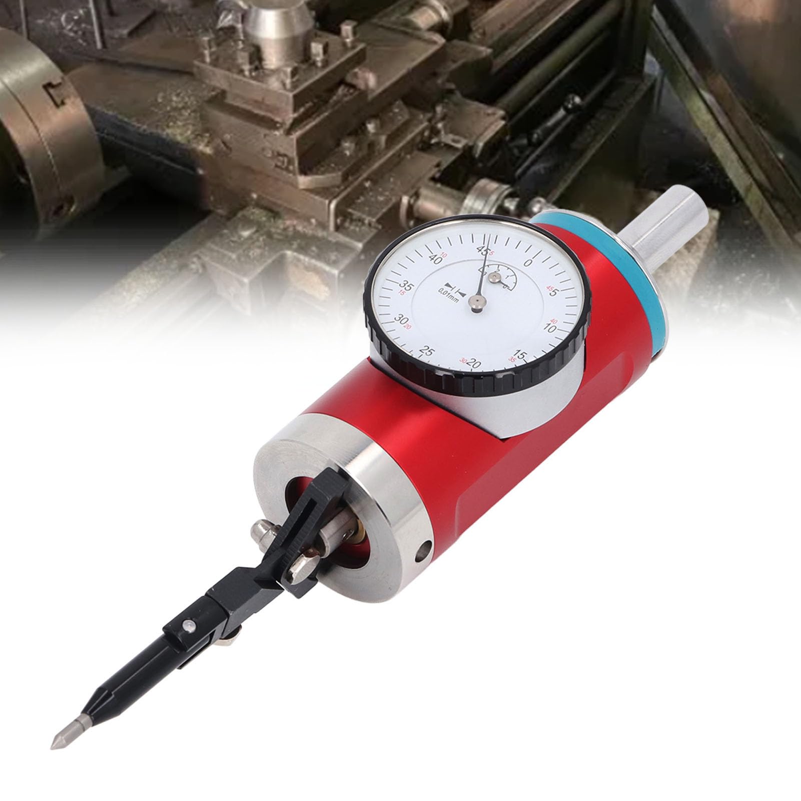 Indicador de centrado coaxial, precisión de 0,01 mm; juego de relojes comparadores para fresadoras con estuche de almacenamiento; rango métrico de 0 a 3 mm, ideal para trabajos de