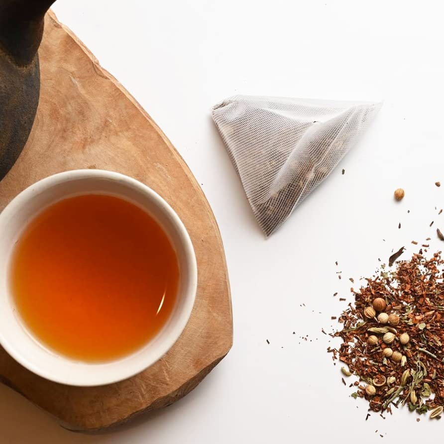 Miniatura 5 de Grace Farms ROOIBOS CHAI - Té de hierbas (12 sobres envueltos)  Saludable y sin cafeína  Orgánico, Comercio Justo y Certificado Kosher  Devuelve el