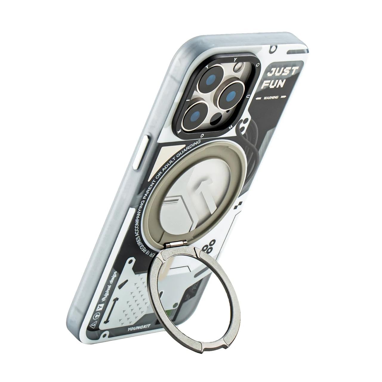 YoungKitt Cyberpunk 360° Rotation Ring Stand Magnetic Safe