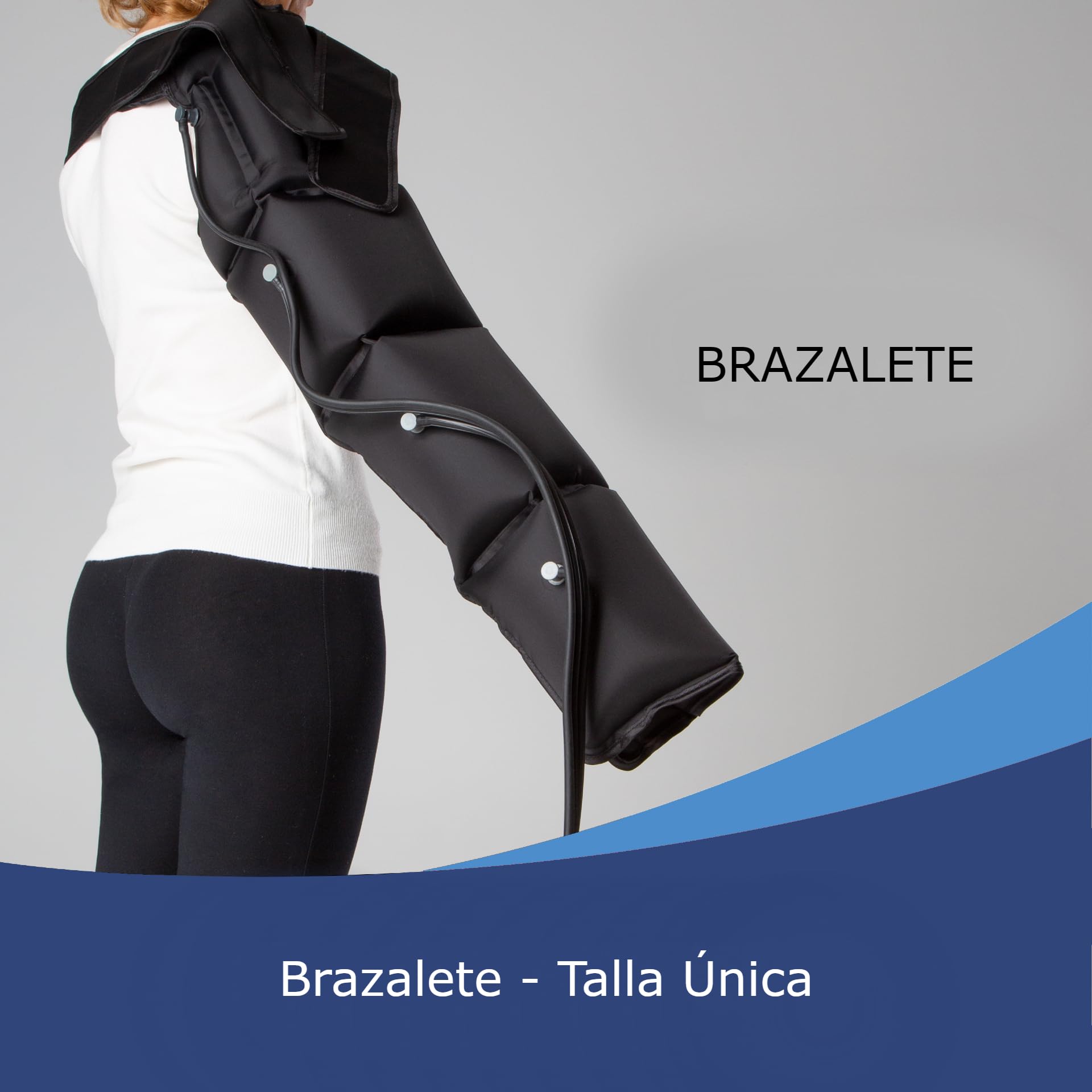 Dinamicamed Presoterapia PRO 4.0 Classic – Máquina de Presoterapia Profesional con Botas para Piernas y Brazalete, 4 Cámaras de Aire, Presión Ajustable, Presoterapia en Casa