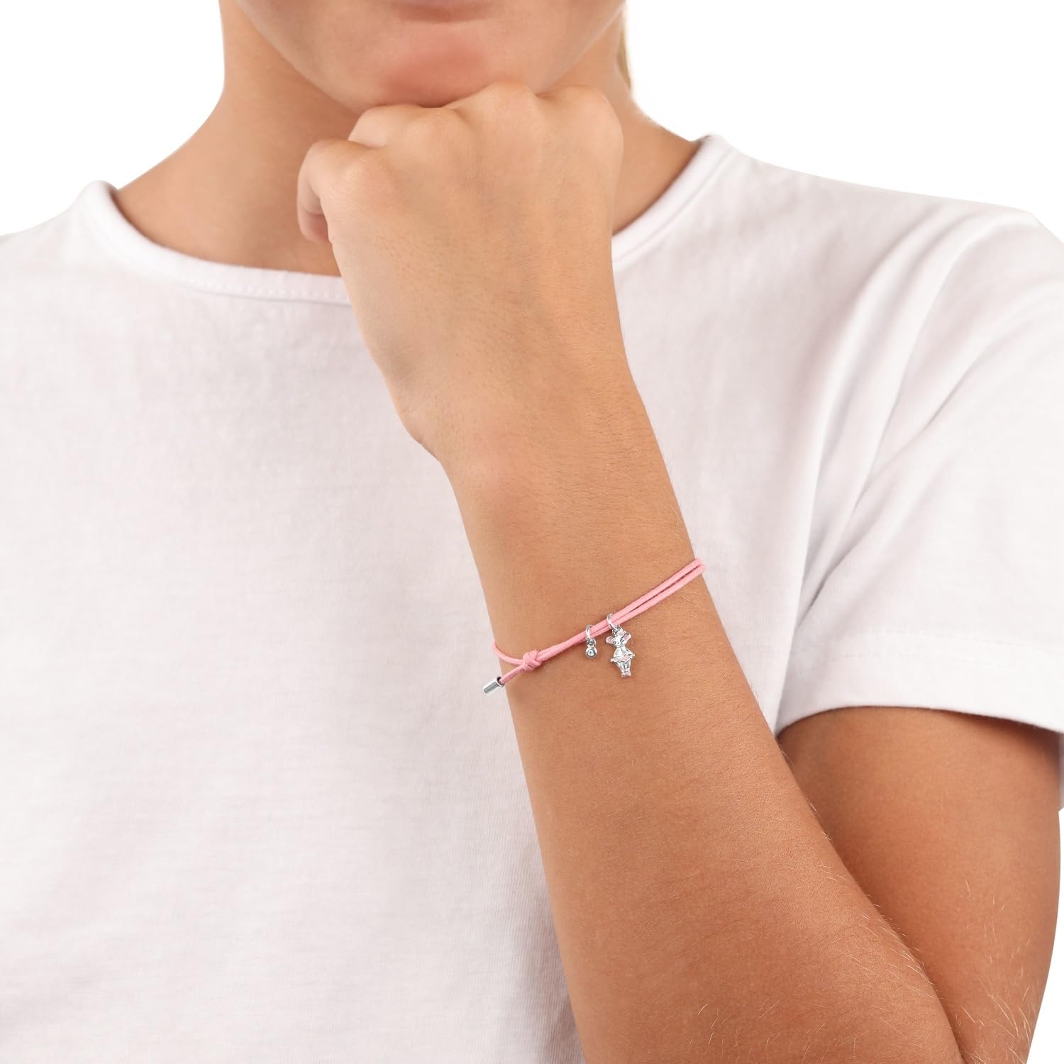 Prinzessin Lillifee Armband 925 Sterling Silber Mädchen Kinder Armschmuck, mit Zirkonia synth., 21 cm, Silber, Maus, Kommt in Schmuck Geschenk Box, 2035974