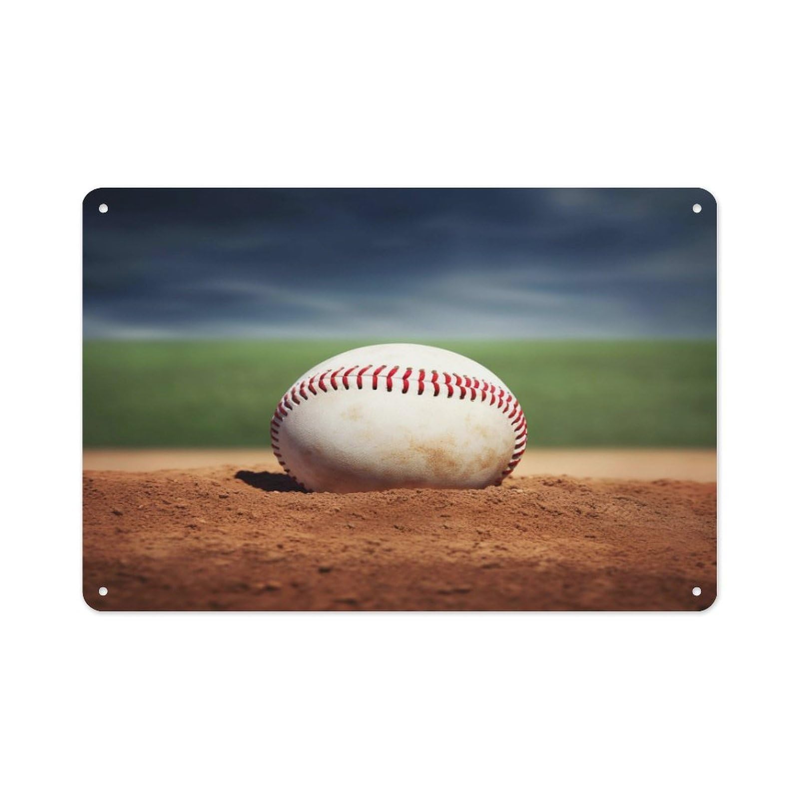VstaDank Vintage Metal Sign Sublimation Aluminum Baseball Plaque Sign Weatherproof Art Decorative Wall Plate Boho Aluminum Wall Hanging Decor Retro Poster Plaque 8x12in