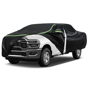YIONCIO Car Cover for Ram 2500 3500 Pickup Truck 2003-2023 Durable 210D Oxford Fabric Waterproof UV-Resistant All-Weather Protection