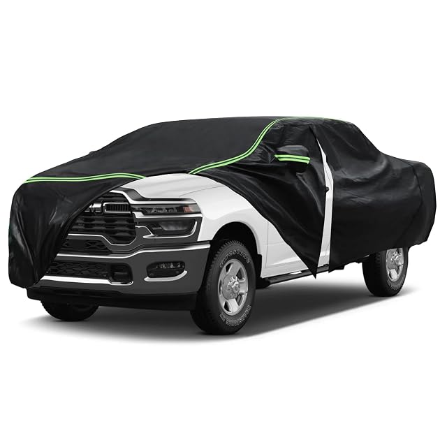 YIONCIO Car Cover for Ram 2500 3500 Pickup Truck 2003-2023 Durable 210D Oxford Fabric Waterproof UV-Resistant All-Weather Protection
