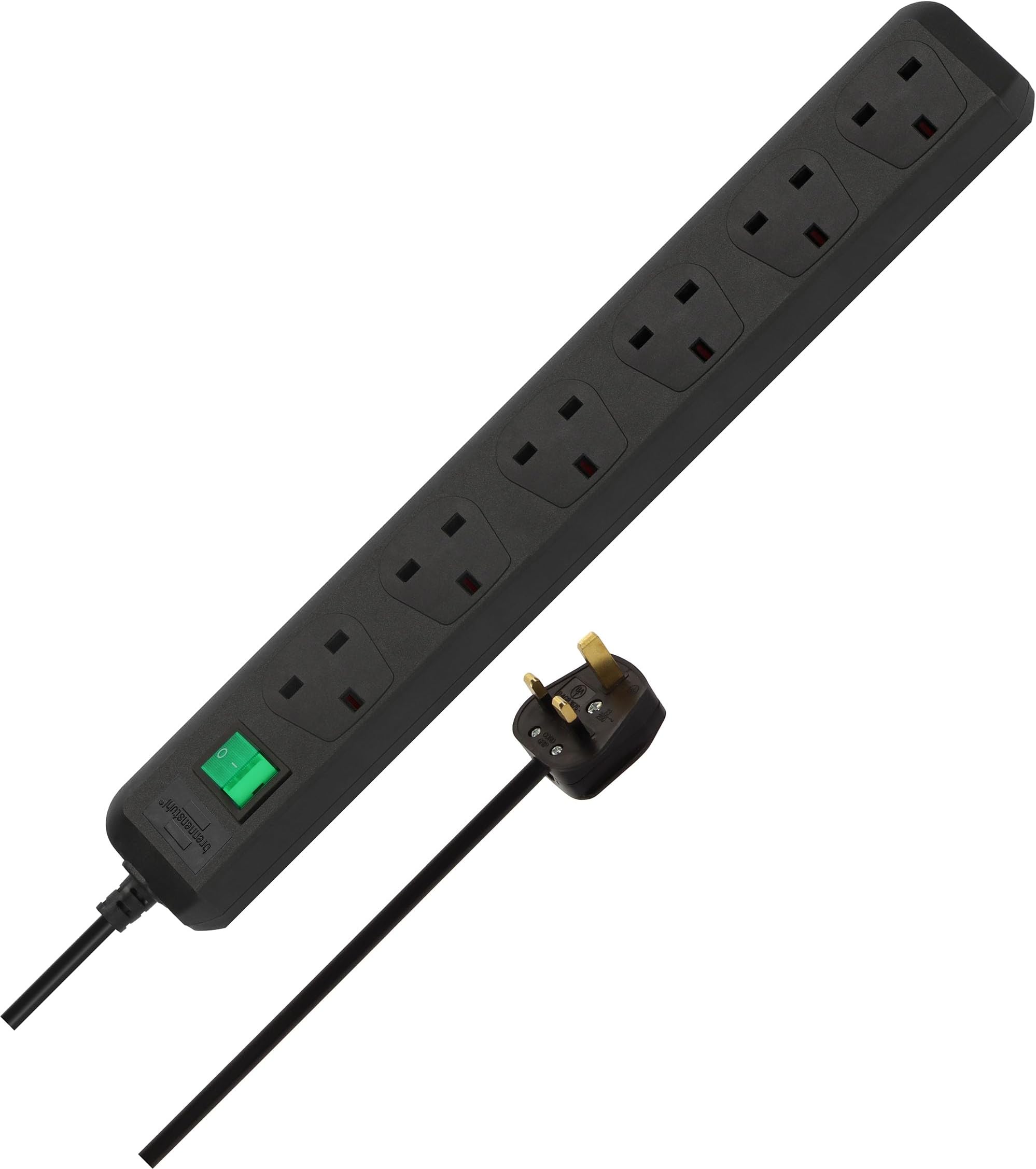 Eco-Line extension socket 6-way black 1,5m 05VV-F 3G1,25 *GB*