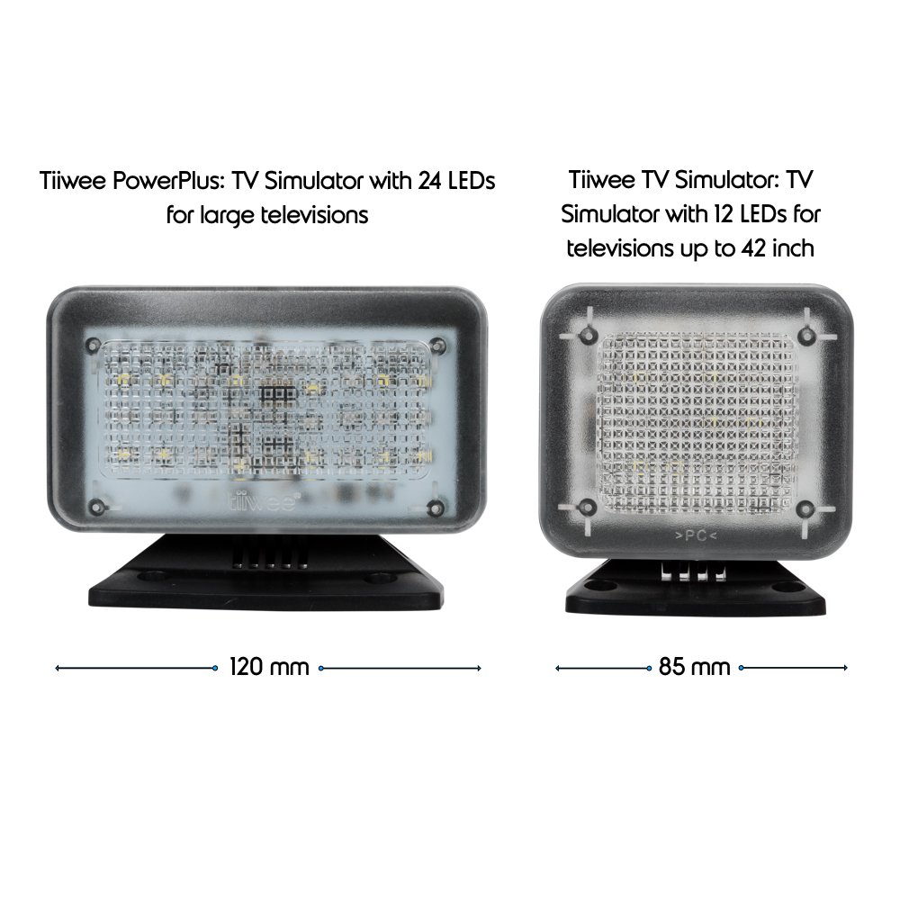 tiiwee PowerPlus TV obecność symulator obecności 24 diody LED, w komplecie z zasilaczem, symulator telewizyjny, symulator telewizyjny
