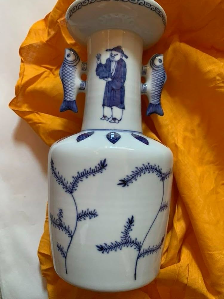 三浦竹泉 造 染付高砂手花瓶  青花 花器 花入 Amazon.co.jp: 三浦竹泉 造 染付高砂手花瓶 青花 花器 花入 : ホビー