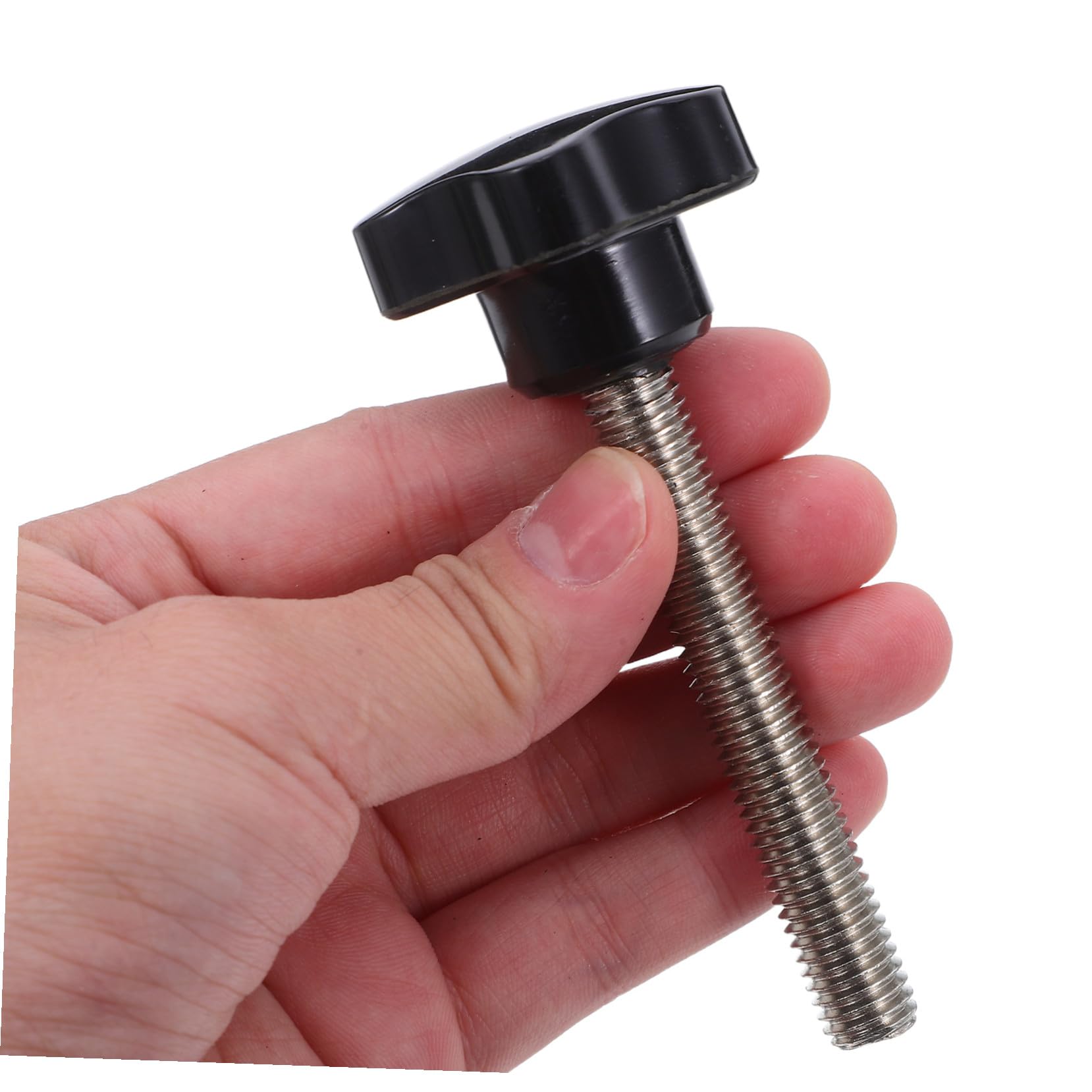Ciieeo 20pezzi Viti Manopola Filettate Nere in Acciaio Inox Viti Testa Zigrinata Dado di Serraggio Manuale Parti di Ricambio per Utensili per Lavorazione
