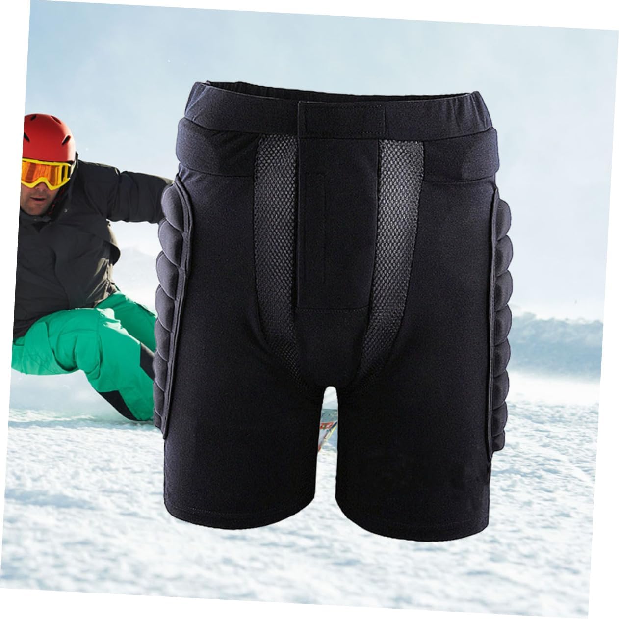 Happyyami Unisex Ski Protection Gear Padded Hockey Shorts for Men Women Ice Skating Snowboarding Protective Gear Comfortable Breathable l Size