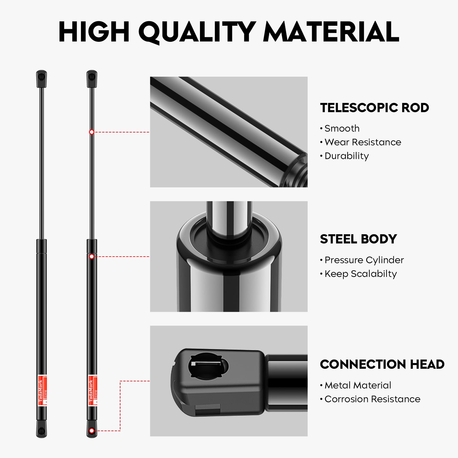 LiftSupports 2-Piece Front Hood Lift Supports – Fits 2000-2006 Ford Taurus – 22.74