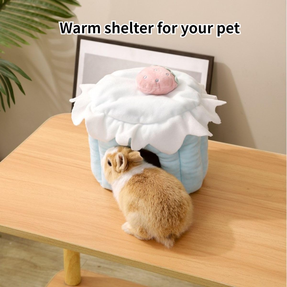 Cake Shaped Guinea Pig Tunnel, Rabbit Tunnel, Guinea Pig Cage Accessories for Bunny, Hamster, Chinchilla, Ferret, Rabbit and Other Small Pets (Blue, L)