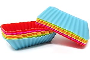 Honbay Rectangle Silicone Cupcake Baking Cups