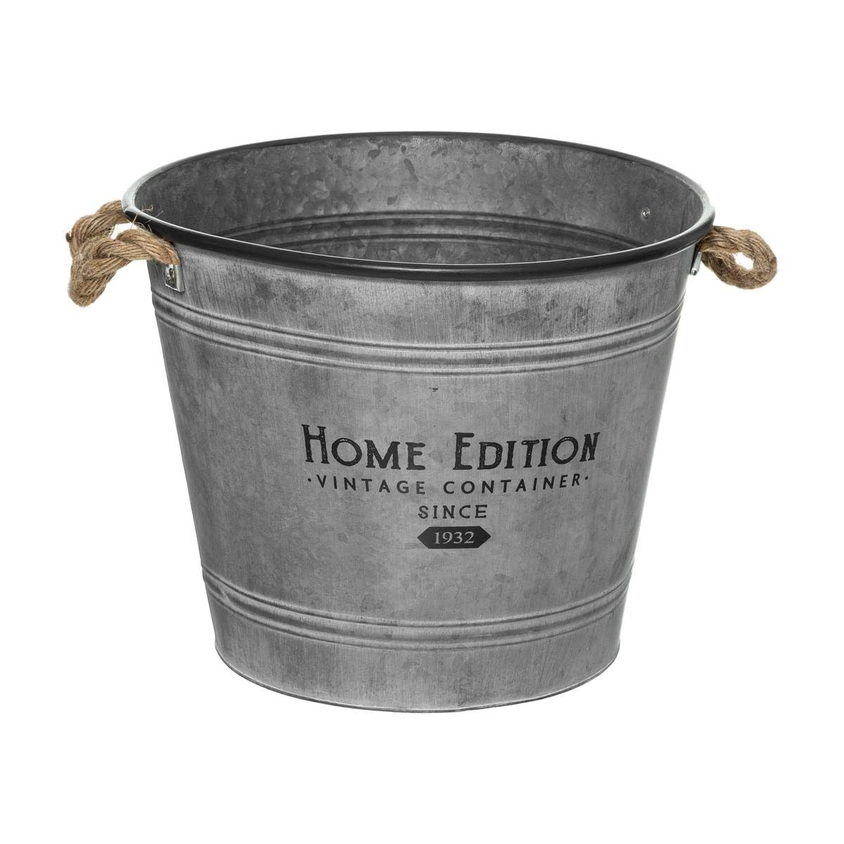 Pot de Fleurs en Zinc Vintage D 37 cm - Atmosphera