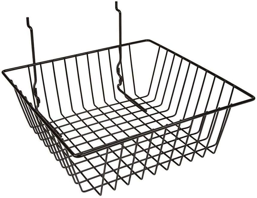 Econoco - BSK13/B - 12W X 12D X 4H Small Basket - Semi-Gloss Black - Pkg Qty 6
