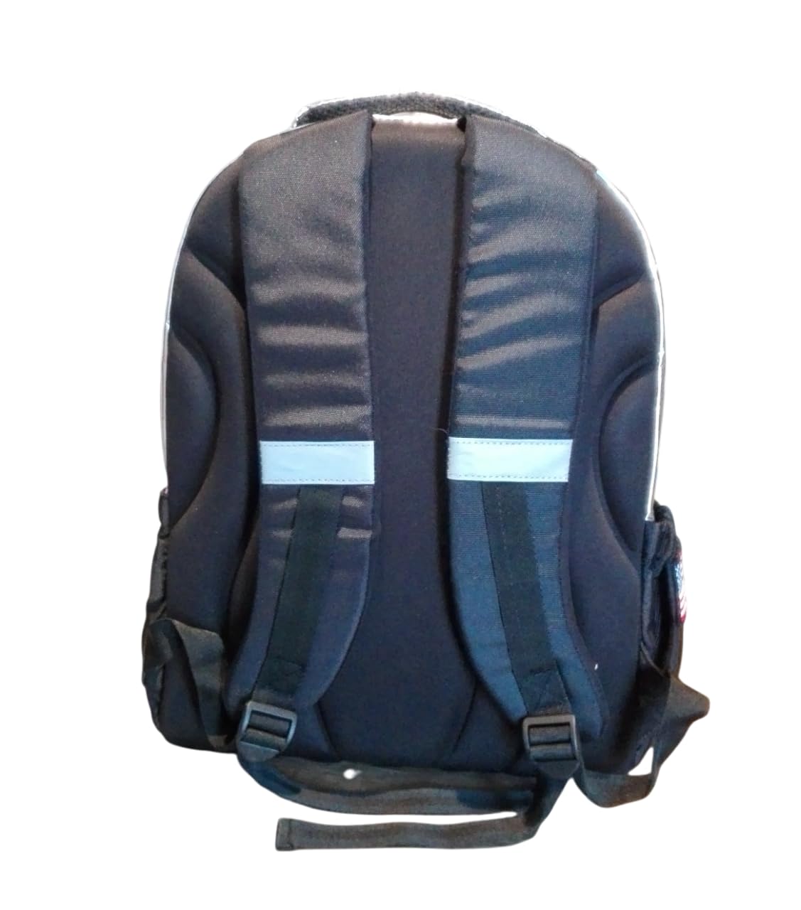 PRESTIGE & DELUXE Nasa runder Schulrucksack für Kinder, Jungen, Grundschule – 3 Fächer mit Reißverschluss + 7 löschbare Stifte und Schlüsselanhänger Pfeife