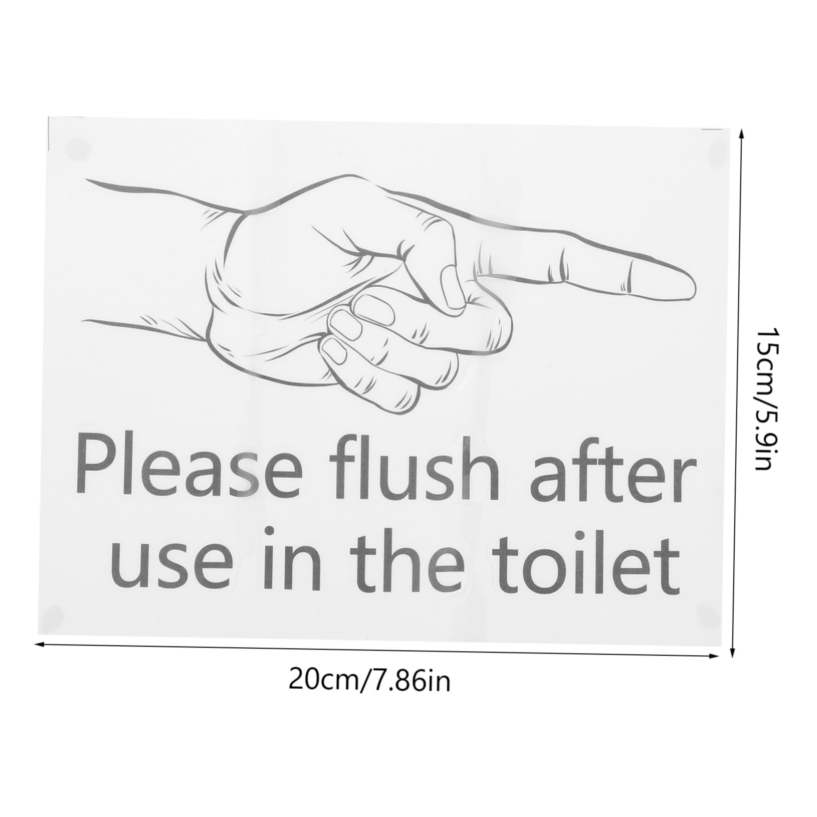 KICHOUSE Toilet Seat Removable Wall Sticker Adhesive Warning Sign for Bathroom Safety Material Easy to Clean for Washrooms and Lavatories