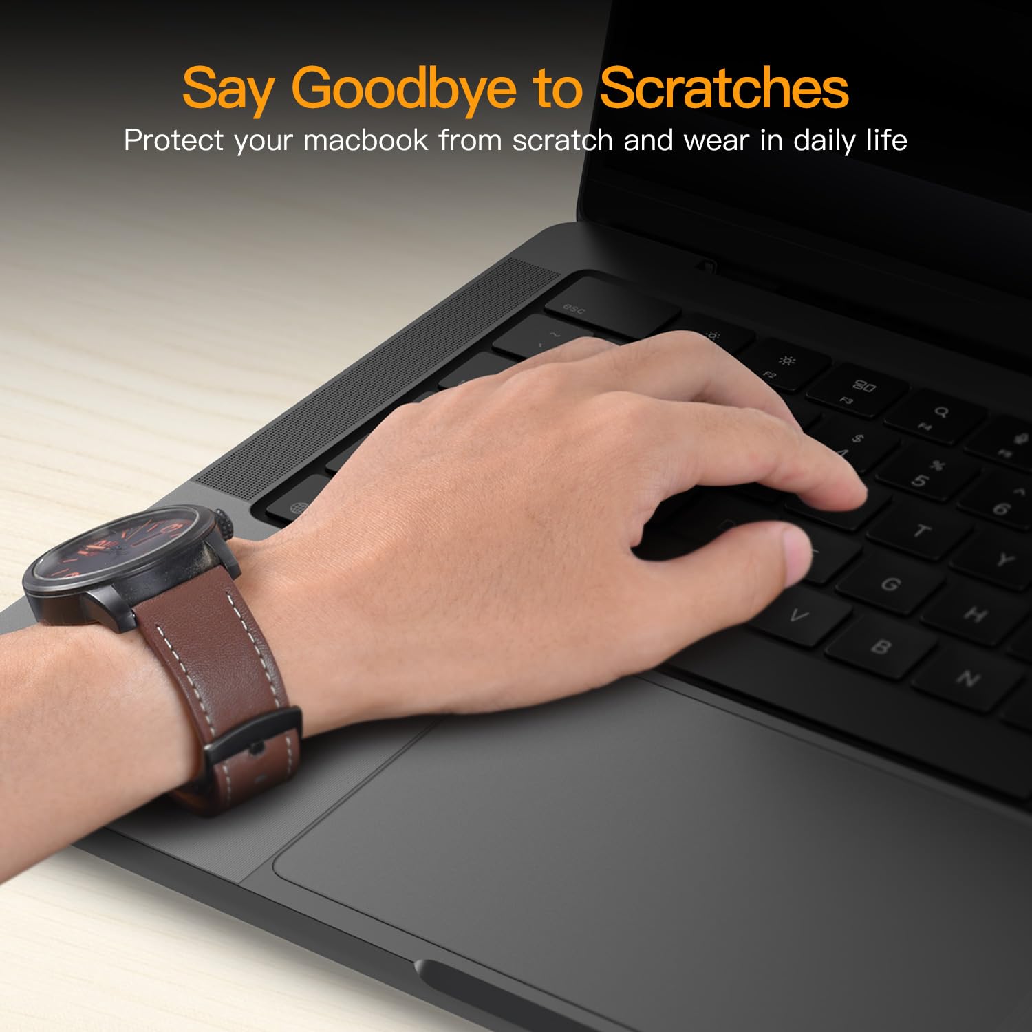 CaseBuy Ensemble de protection pour paume et repose-poignet pour MacBook Pro 14" 2021-2025 M4 M3 M2 M1 Pro/Max A2442 A2779 A2918 A2992 A3401 A3112 A3185, protection anti-rayures pour clavier