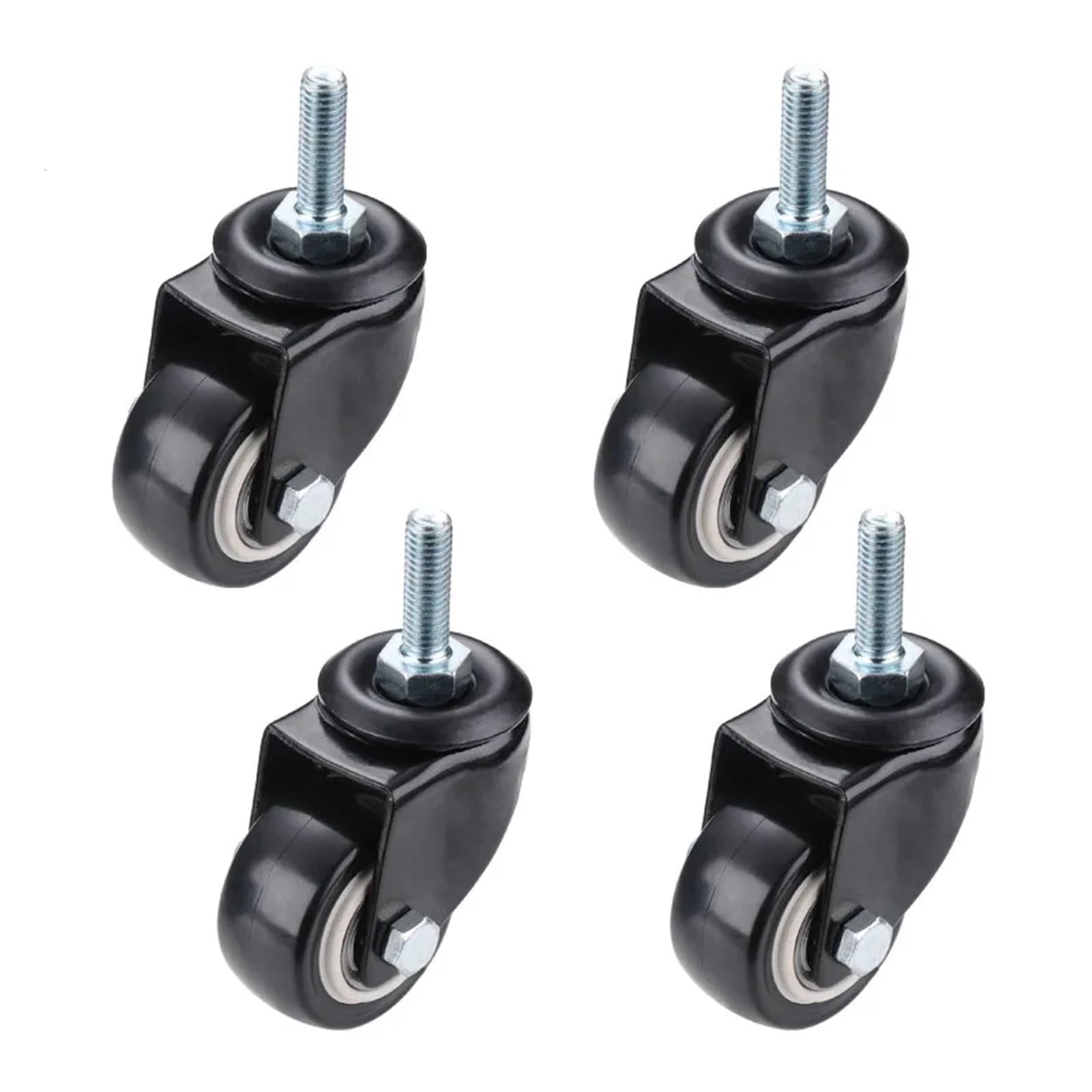 4-częściowe kółka do mebli, wytrzymałe, 120 kg, 1,5 cala, 1.5 in / 40 mm, 360, kółko obrotowe, gumowa ochrona