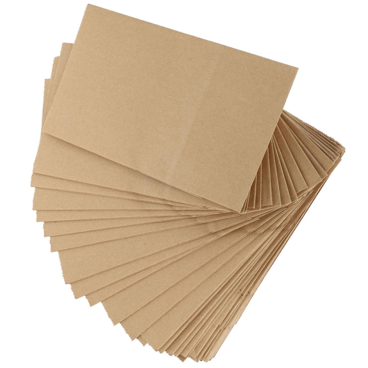 Zerodeko 100 Pezzi Sacchetti di Carta Kraft a Fondo Quadrato, Buste per Pane e Biscotti, Portatili e Monouso, per Riunioni e Progetti Fai da Te