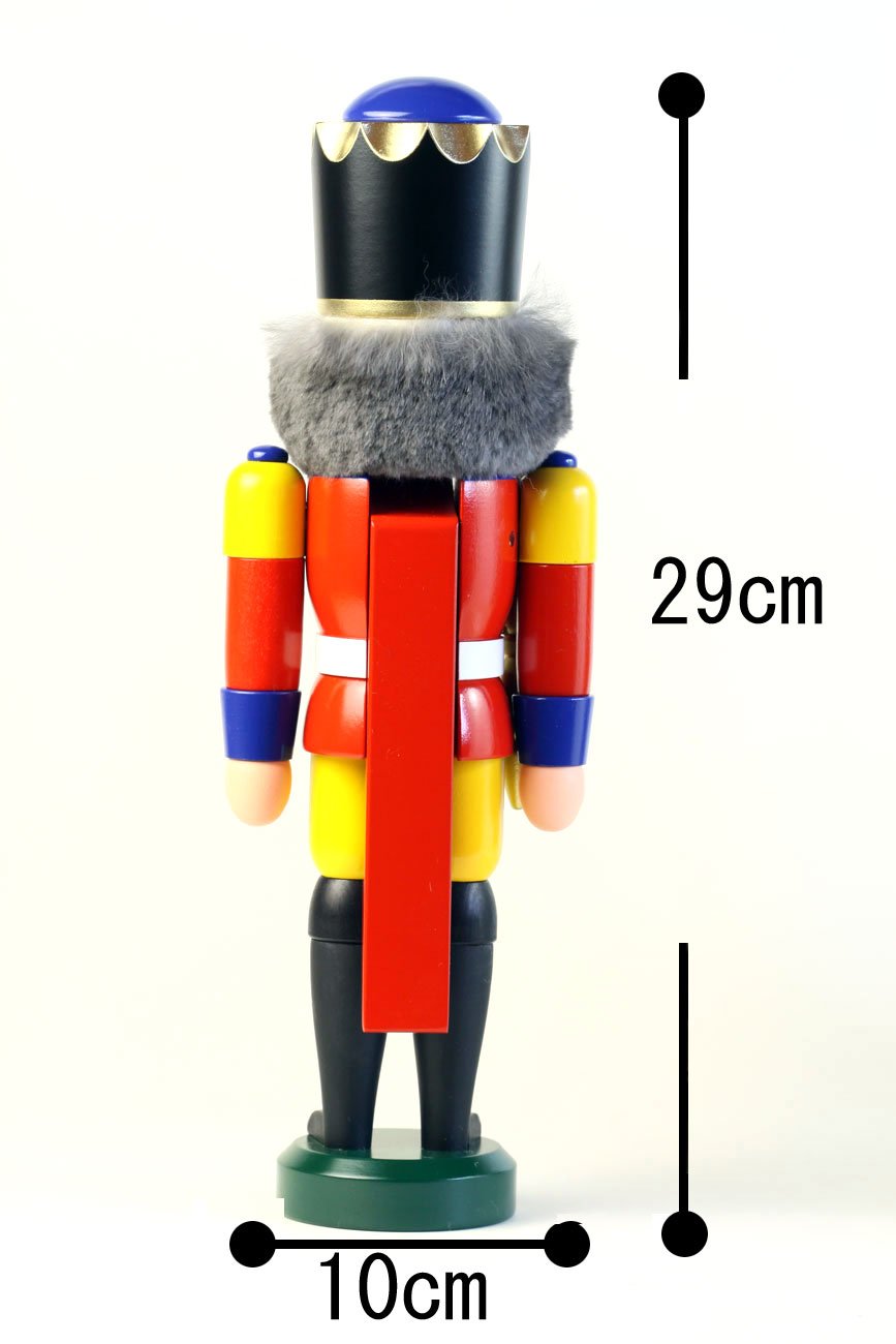 Amazon.co.jp: クルミ割り人形 王 赤 高さ29 cm エルツ山地ザイフェン
