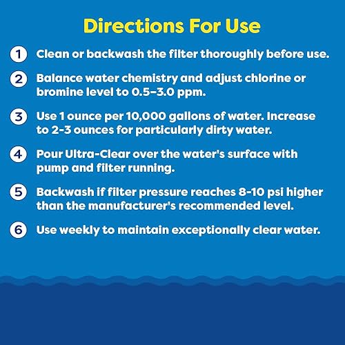 Miniatura 4 de In The Swim Clarificador Ultra 4 en 1  Clarificador de agua para piscinas y estanques con fórmula avanzada de unión de partículas  1 cuarto de galón