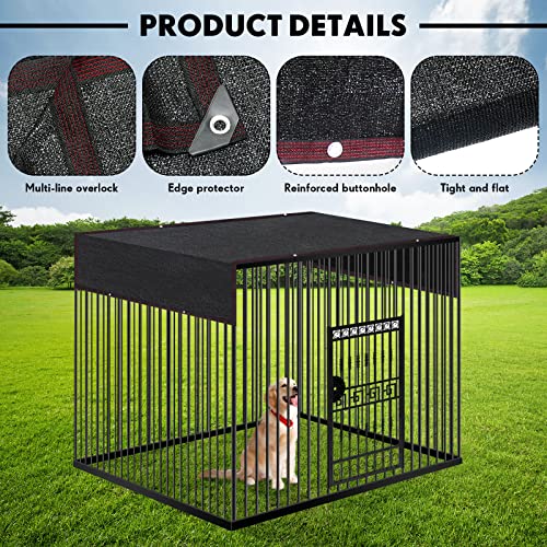 Kinlop 2 Pieces Dog Kennel Shade Cover 10 X 10 Ft High Density Dog Cage Summer Sunblock Shading Cloth With Grommets For Outdoor Dog House Large Pet Crate #TOP2